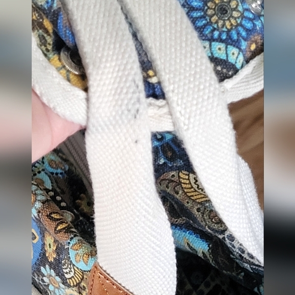 Malirona Canvas Peacock Floral Travel Duffel Bag - Picture 15 of 16